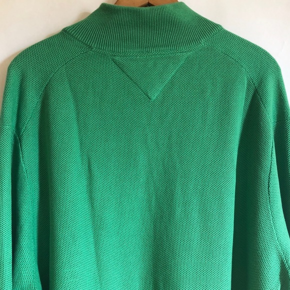 Tommy Hilfiger Half Zip Pullover Sweater Green - Picture 5 of 8